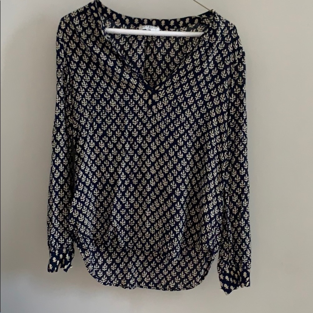Velvet by Graham and Spencer Navy Blouse